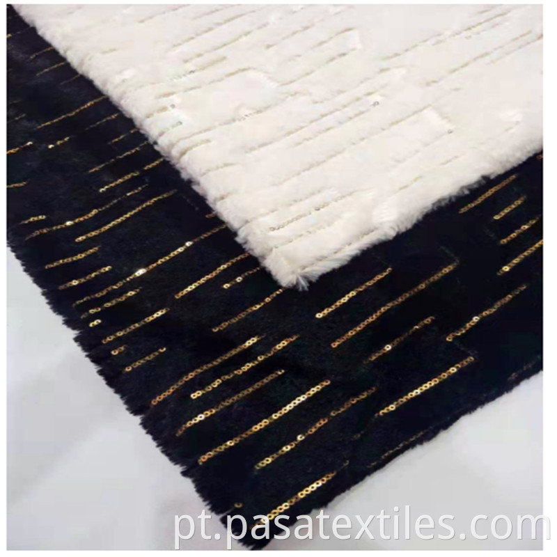 Hot Style Embroidery 3MM Sequined Vertical Stripes Flannel 